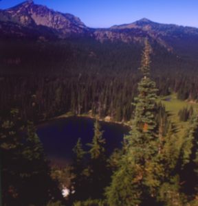 View of Lake from a Mountain Trail